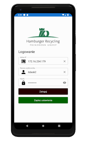 Android application AMDZ - Aplikacja dla zarządu screenshort
