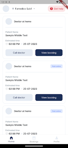 Android application Famedico screenshort