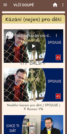 Android application VLČÍ DOUPĚ screenshort