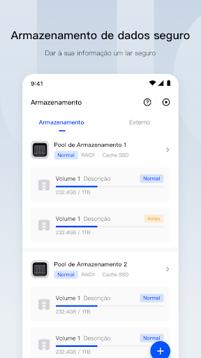 Visualização do aplicativo