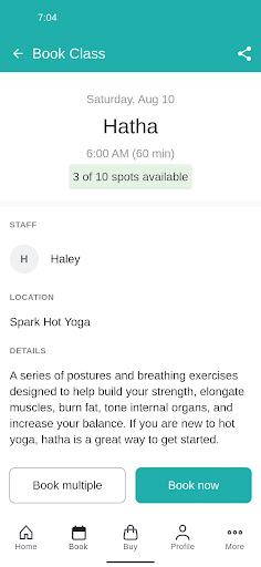 Spark Hot Yoga Screen 3
