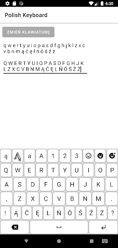 Polish Keyboard, klawiatura Screen 2