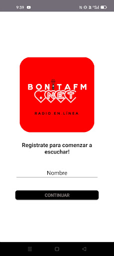 Android application Bonita FM screenshort