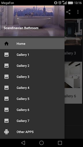 Android application Scandinavian Bathroom screenshort