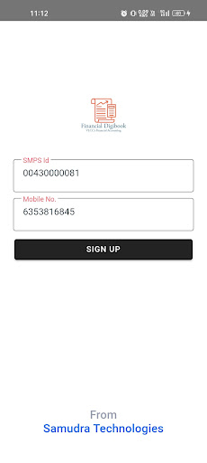 Android application Financial Digibook screenshort