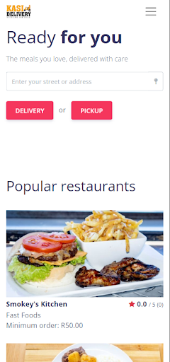 Android application Kasi Delivery Client screenshort