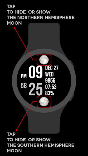 Dual Moon Watch Face Screen 3