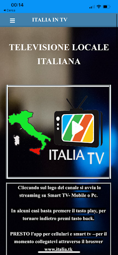 Android application ITALIA IN TV screenshort