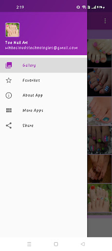 Android application ToeNail Art Gallery screenshort