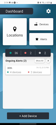 Android application Sensor Dynamix Live Monitoring screenshort