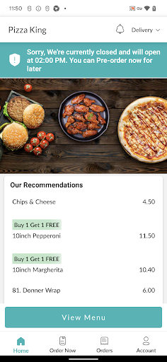 Pizza King Screen 2