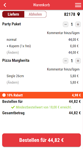 Beros Pizza Screen 2