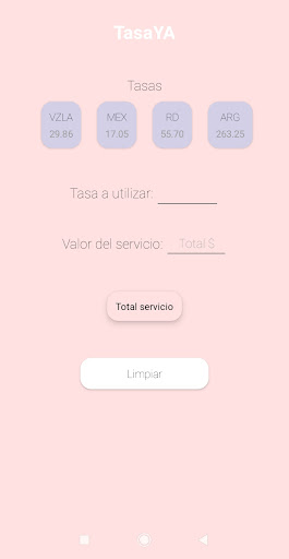 Android application TasaYa screenshort