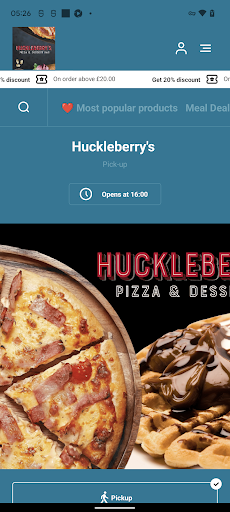 Android application Huckleberrys Pizza & Dessert screenshort