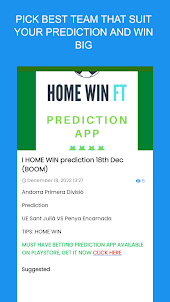 home win prediction app - FT