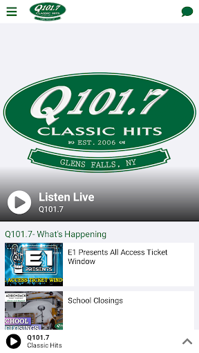 Android application Q101.7 screenshort