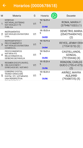 Android application Postgrado Utepsa screenshort
