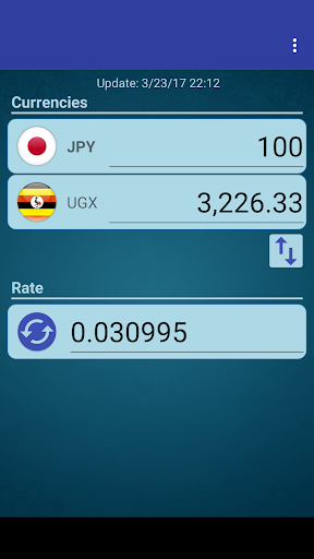 Android application Japan Yen x Uganda Shilling screenshort