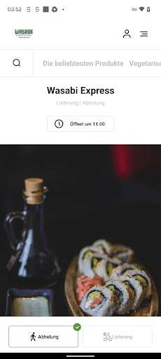 Android application Wasabi Express screenshort