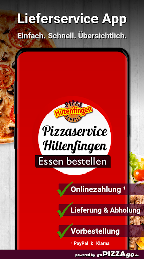 Android application Pizza Service Hiltenfingen Hil screenshort