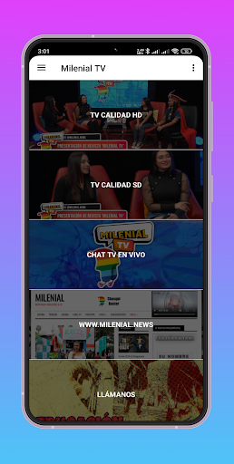 Milenial TV Perú Screen 2