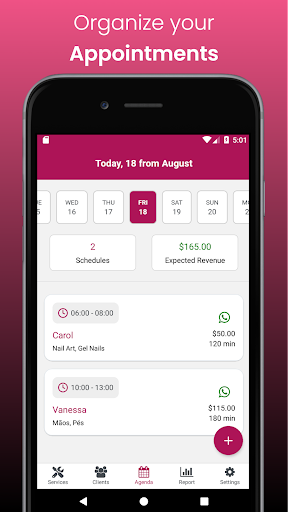 Android application Nail Appointment - AppNail screenshort