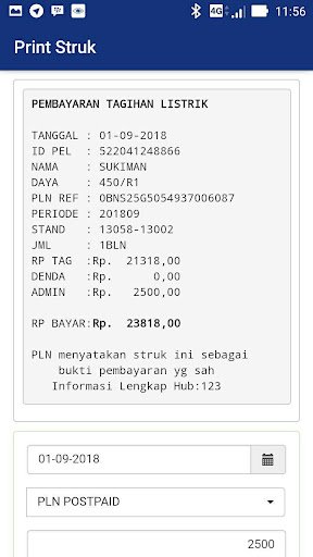 Android application CETAKSTRUK - Aplikasi Print Pe screenshort