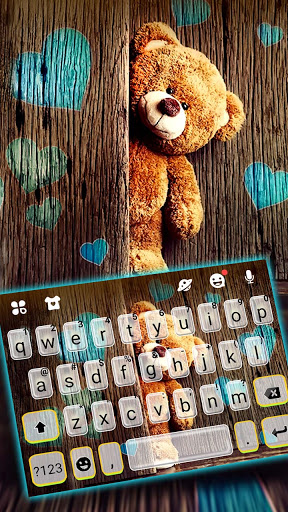 Android application Childhood Brown Teddy Keyboard screenshort