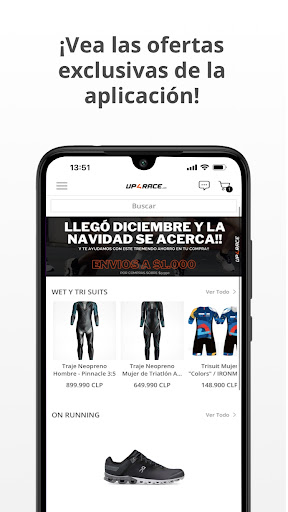 Android application Up4Race screenshort
