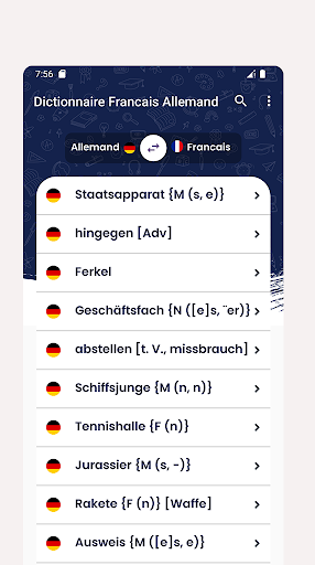 Dictionnaire Francais Allemand Screen 3