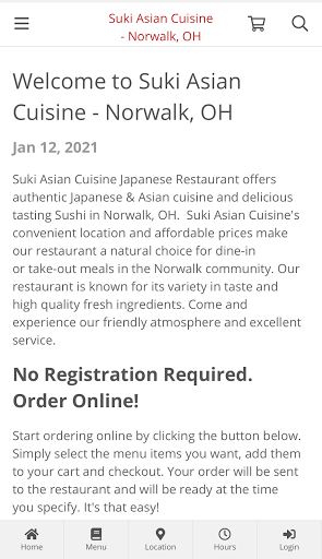 Suki Asian Cuisine Norwalk OH Screen 3