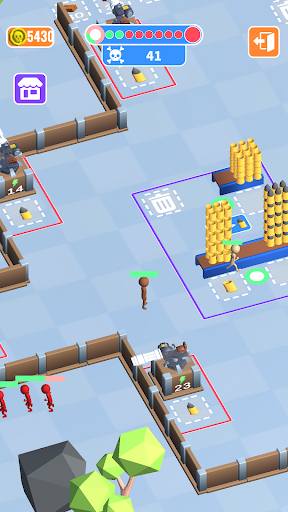 Android application stickman base defense screenshort