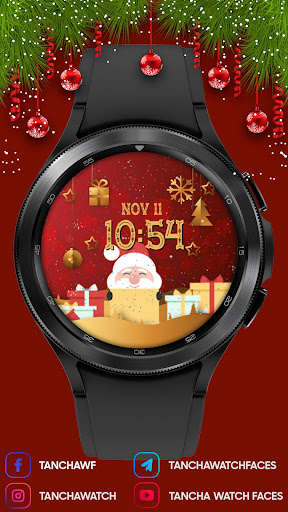 Android application Tancha Christmas Watch Face screenshort