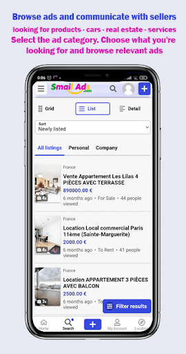 Classifieds ads in Sweden Screenshot