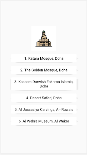 Android application Places Qatar screenshort