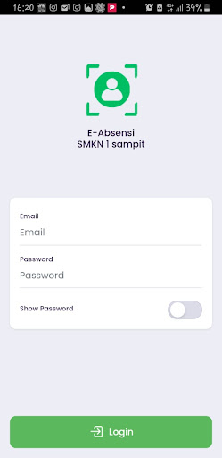 Android application EAbsensi screenshort