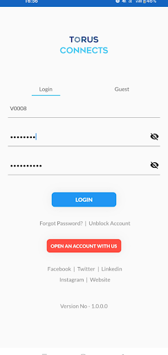 Android application Torus Connects screenshort