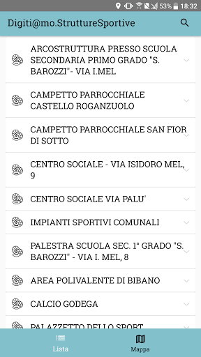 Android application Digiti@mo.StruttureSportive screenshort