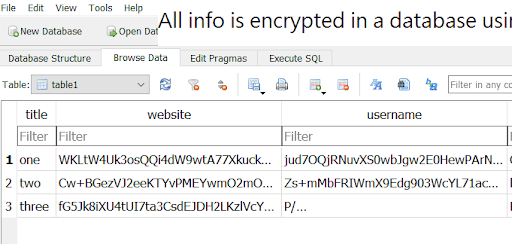 PassCrypt Screen 2