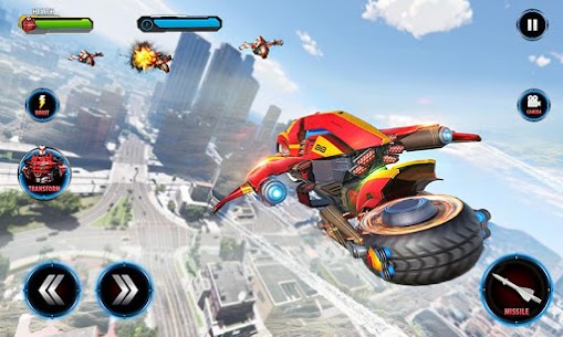 Real Flying Robot Bike : Robot Shooting Games For PC installation