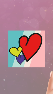Multicolored hearts