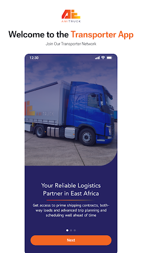 Android application Amitruck Transporter screenshort