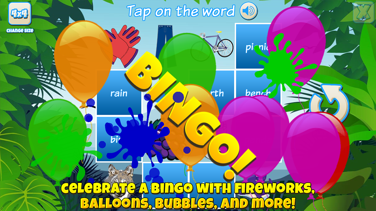 Android application Bingo for Kids screenshort