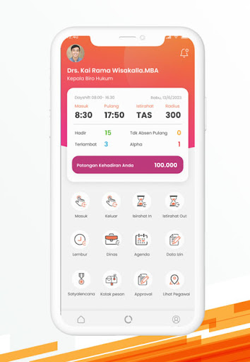 Android application E-Absen screenshort