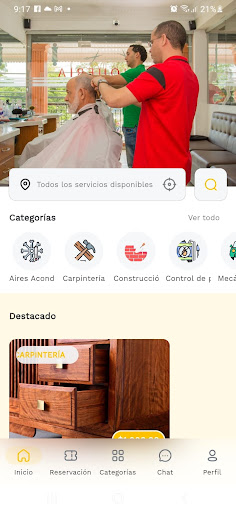 Android application Jalo servicios screenshort