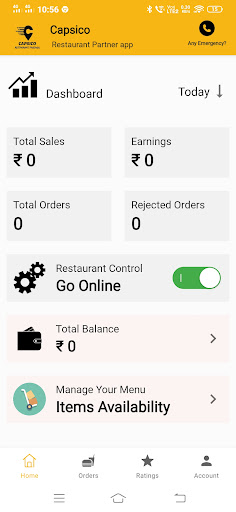 Capsico - Restaurant Partner Screen 3
