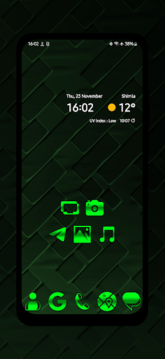 Android application Green Fused Metal Icon Pack screenshort