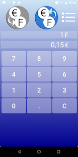 French Franc Euro converter Screenshot