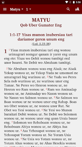 Android application Usan - Bible screenshort