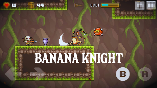Banana Knight Action pixel